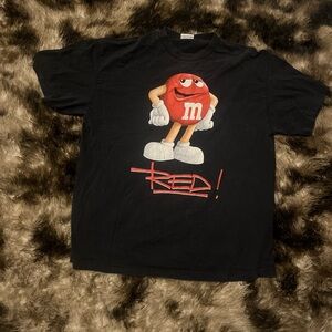 Black M&M's Red Character T-Shirt